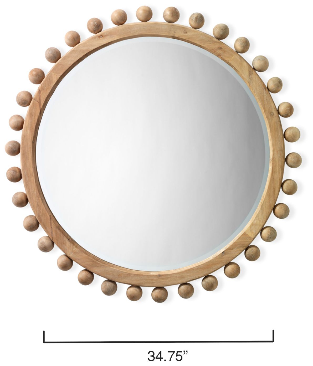 Lifestyle by Jamie Young Brighton 34.75" Round Wood Mirror in Natural