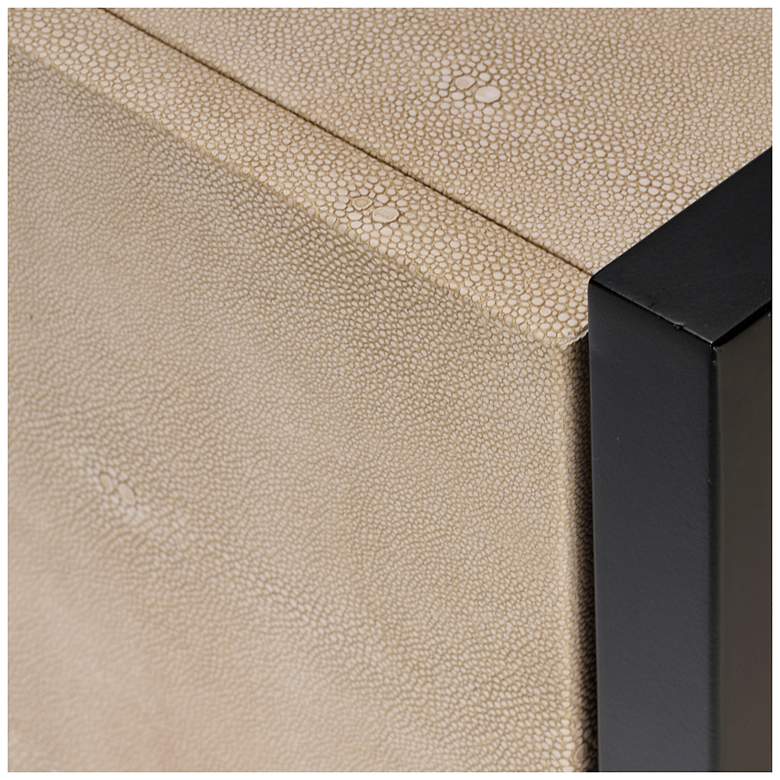 Image 4 Lifestyle by Jamie Young Cassius Faux Shagreen 1-Drawer Side Table, Taupe more views