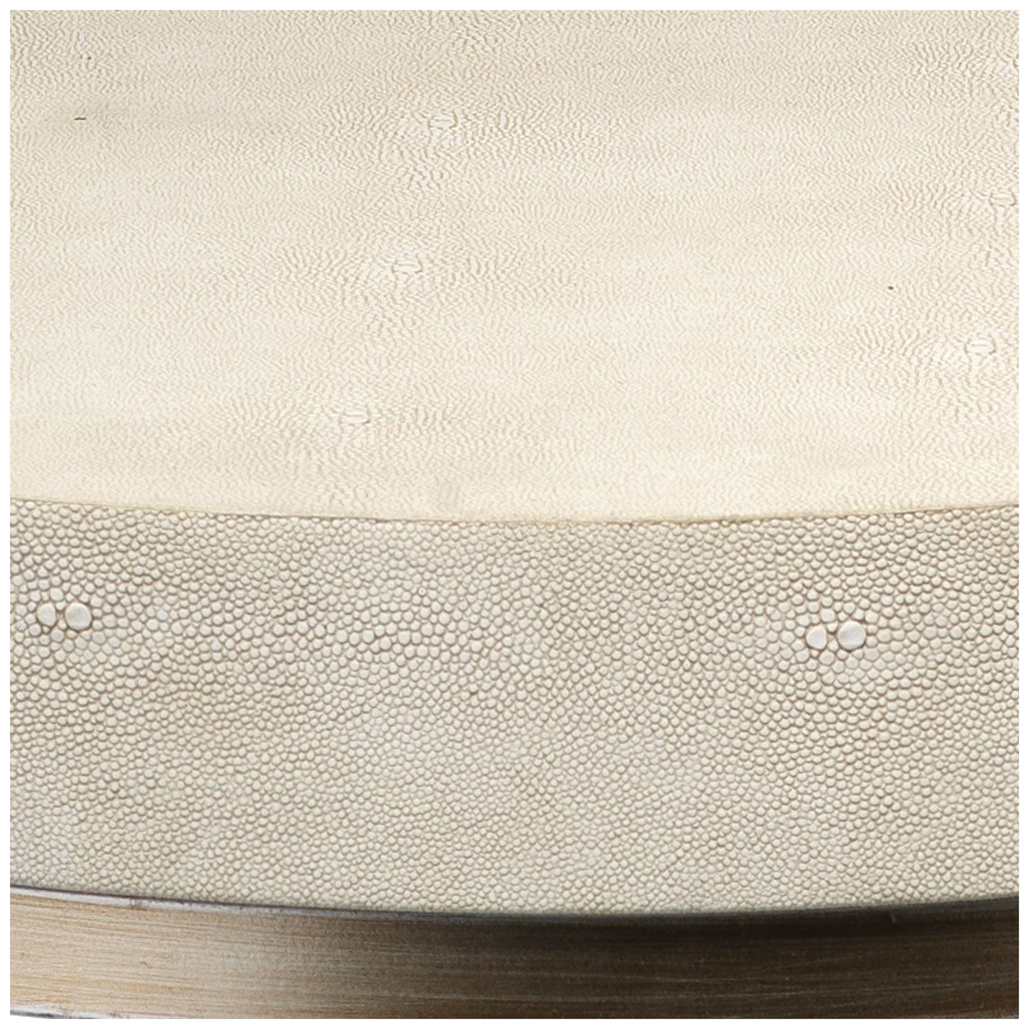Image 4 Lifestyle by Jamie Young Chester Ivory Faux Shagreen Round Side Table more views