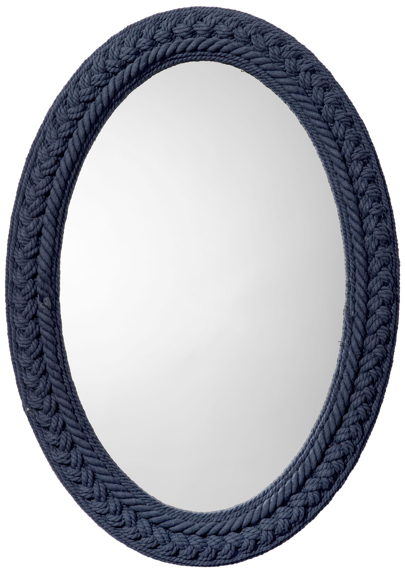 Image 2 Lifestyle by Jamie Young Club Cotton Rope Braided Oval Wall Mirror