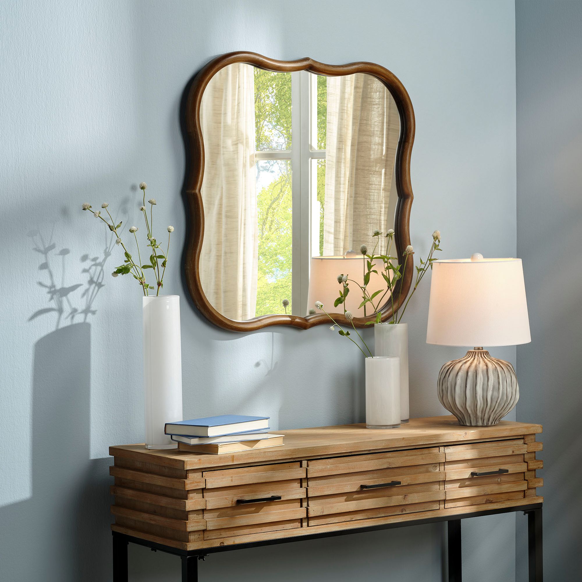 Image 7 Lifestyle by Jamie Young Daisy Wood Wall Mirror more views