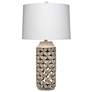 2_Lifestyle by Jamie Young Flora Resin White Wash Table Lamp with Linen Shade