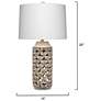 3_Lifestyle by Jamie Young Flora Resin White Wash Table Lamp with Linen Shade more views