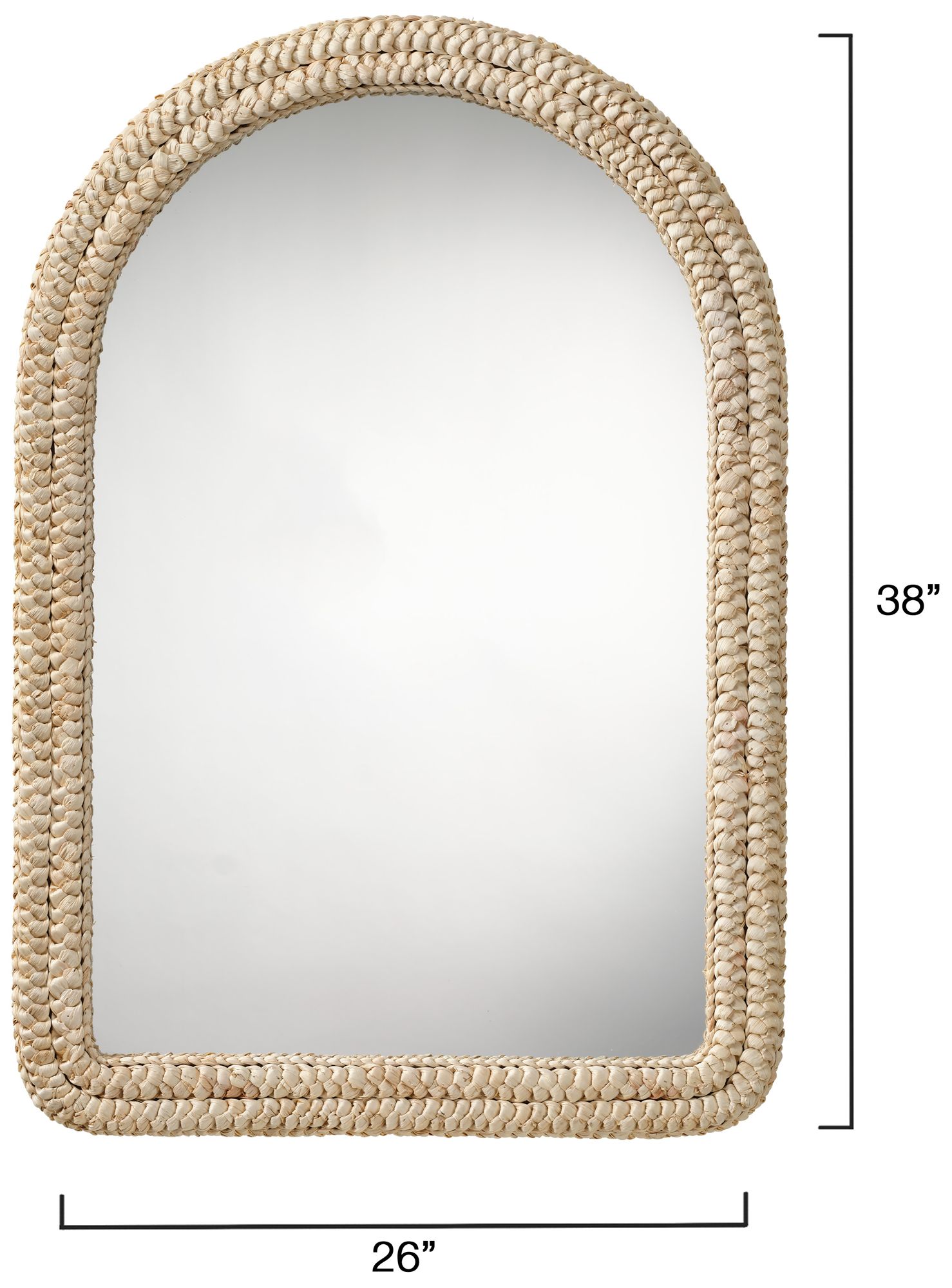 Image 3 Lifestyle by Jamie Young Grain Woven Corn Grass Arch Wall Mirror more views