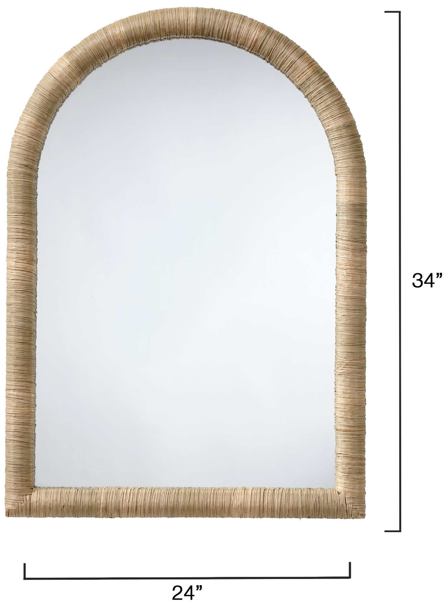 Image 3 Lifestyle by Jamie Young Hill Seagrass Arch Wall Mirror more views