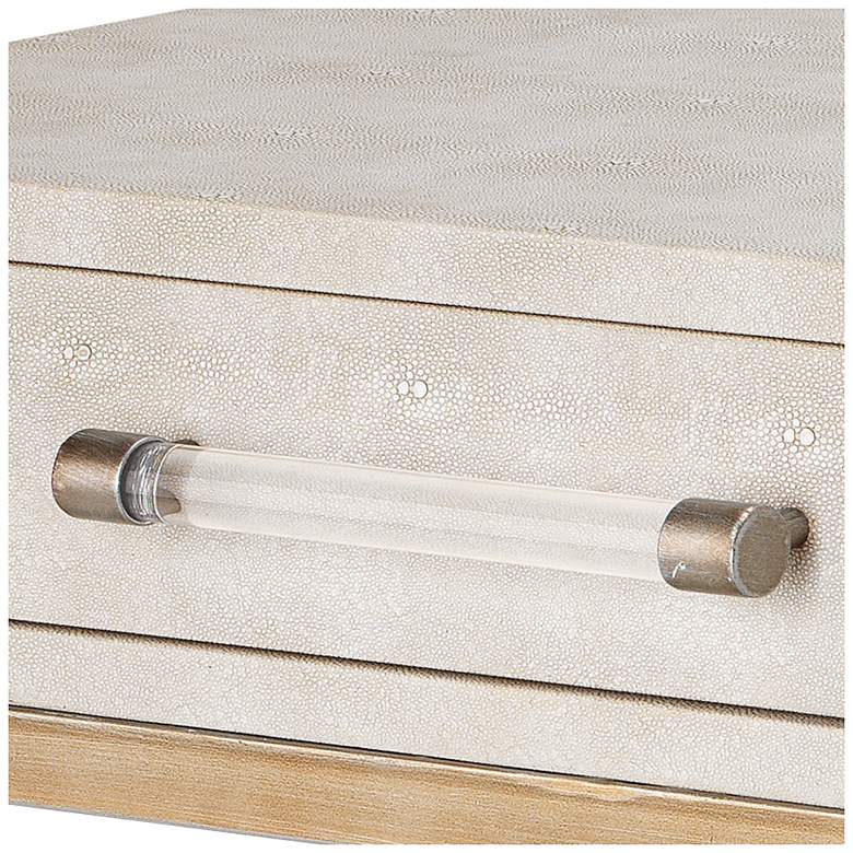 Image 4 Lifestyle by Jamie Young Kain Faux Shagreen Console in Cream more views
