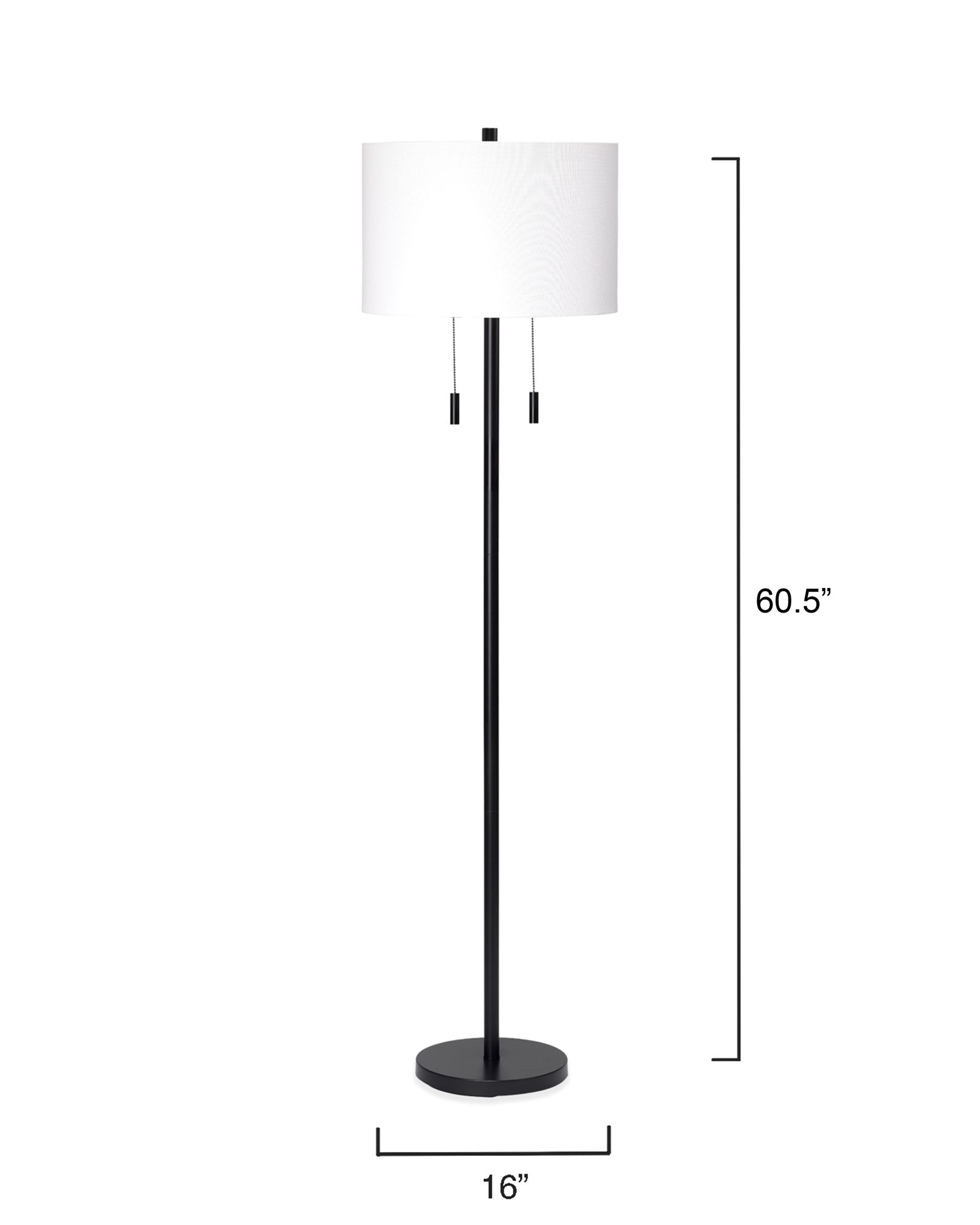 Image 3 Lifestyle by Jamie Young Lincoln 2-Light Metal Floor Lamp in Black more views