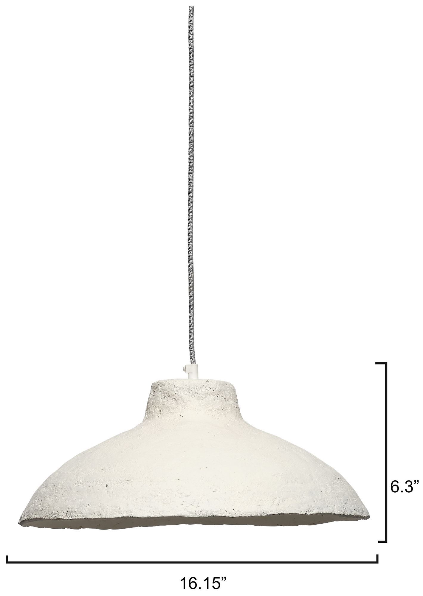 Image 3 Lifestyle by Jamie Young Parchment 1-Light Paper Mache Pendant more views