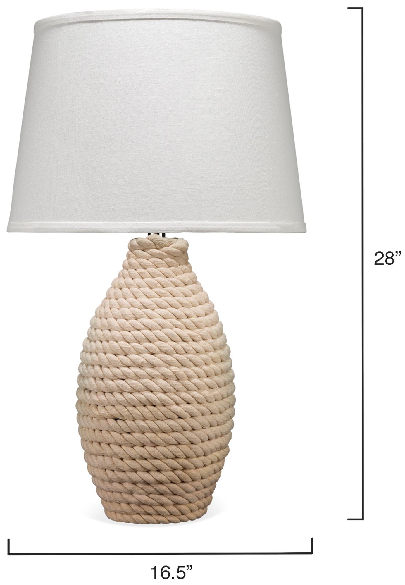 Image 3 Lifestyle by Jamie Young Rope Off White Table Lamp with Linen Shade more views
