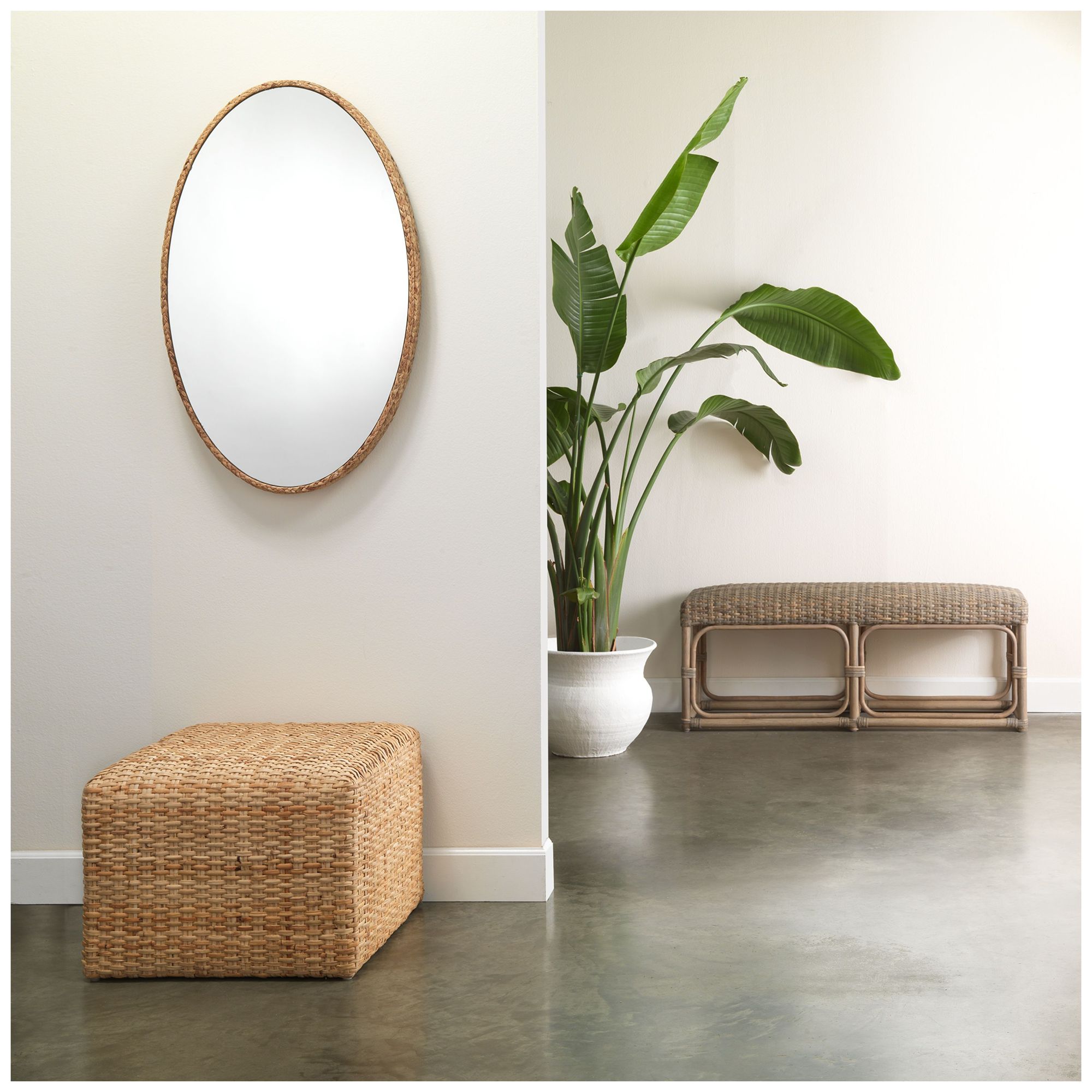 Image 6 Lifestyle by Jamie Young Sparrow Braided 41" Oval Mirror more views