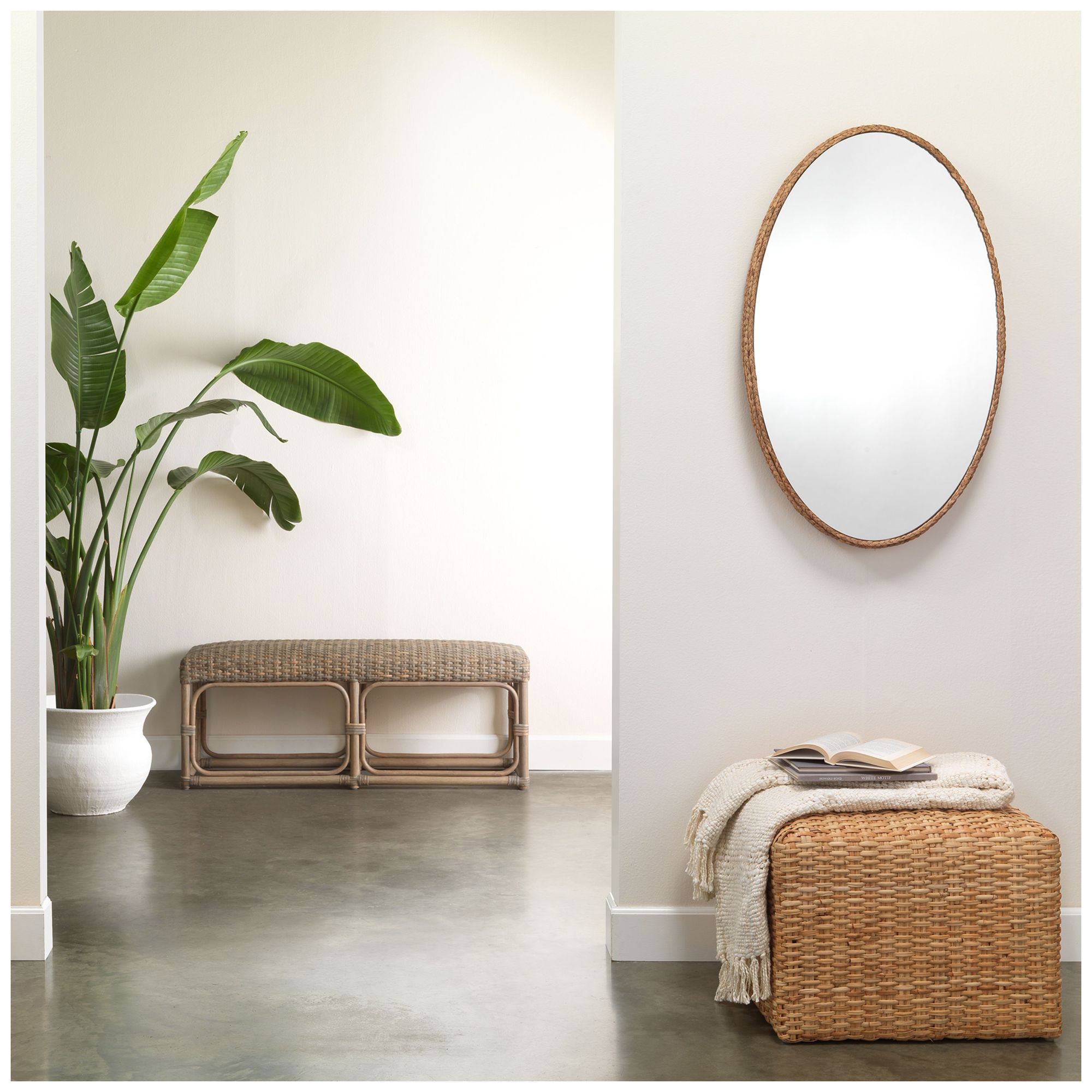 Image 7 Lifestyle by Jamie Young Sparrow Braided 41" Oval Mirror more views