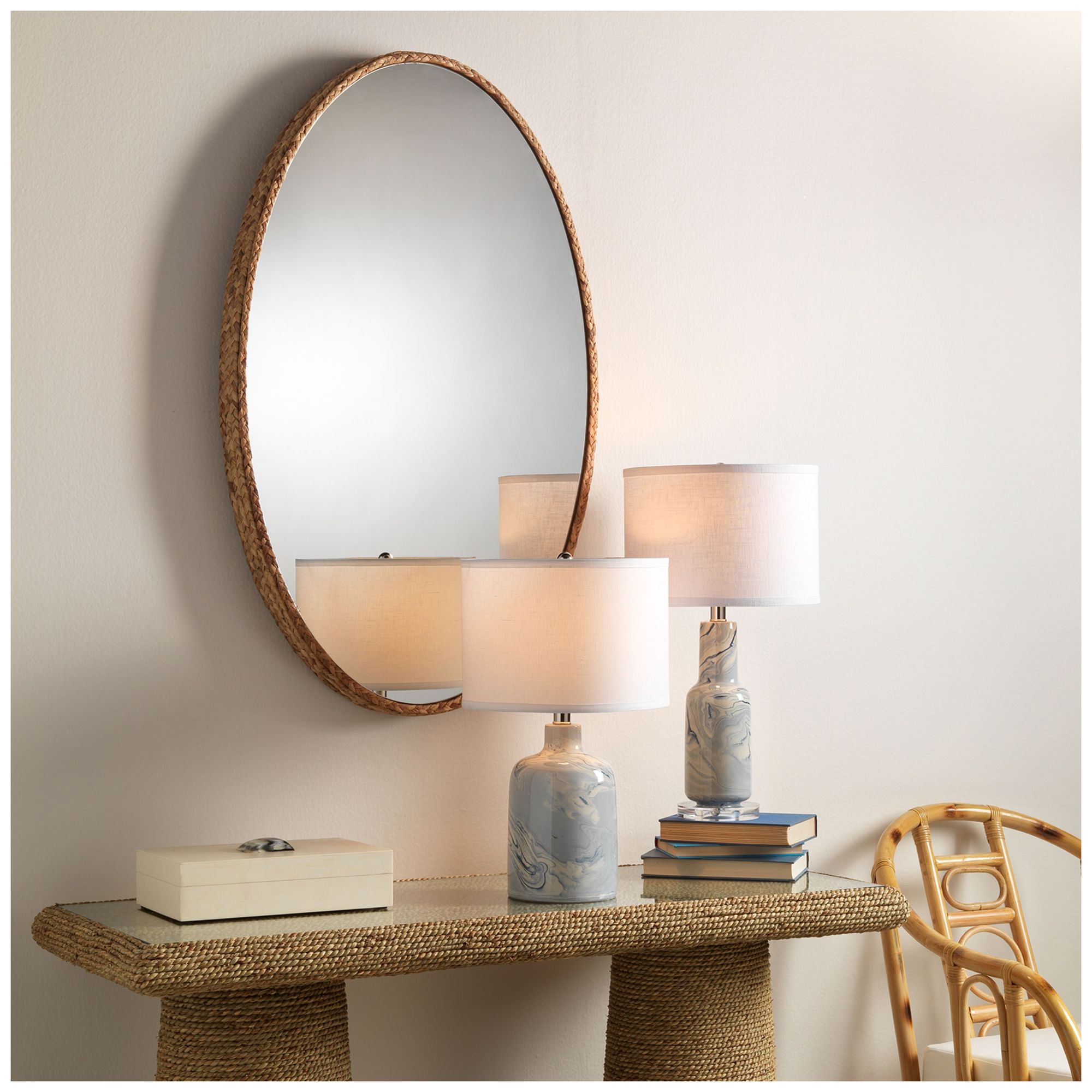 Lifestyle by Jamie Young Sparrow Braided 41" Oval Mirror