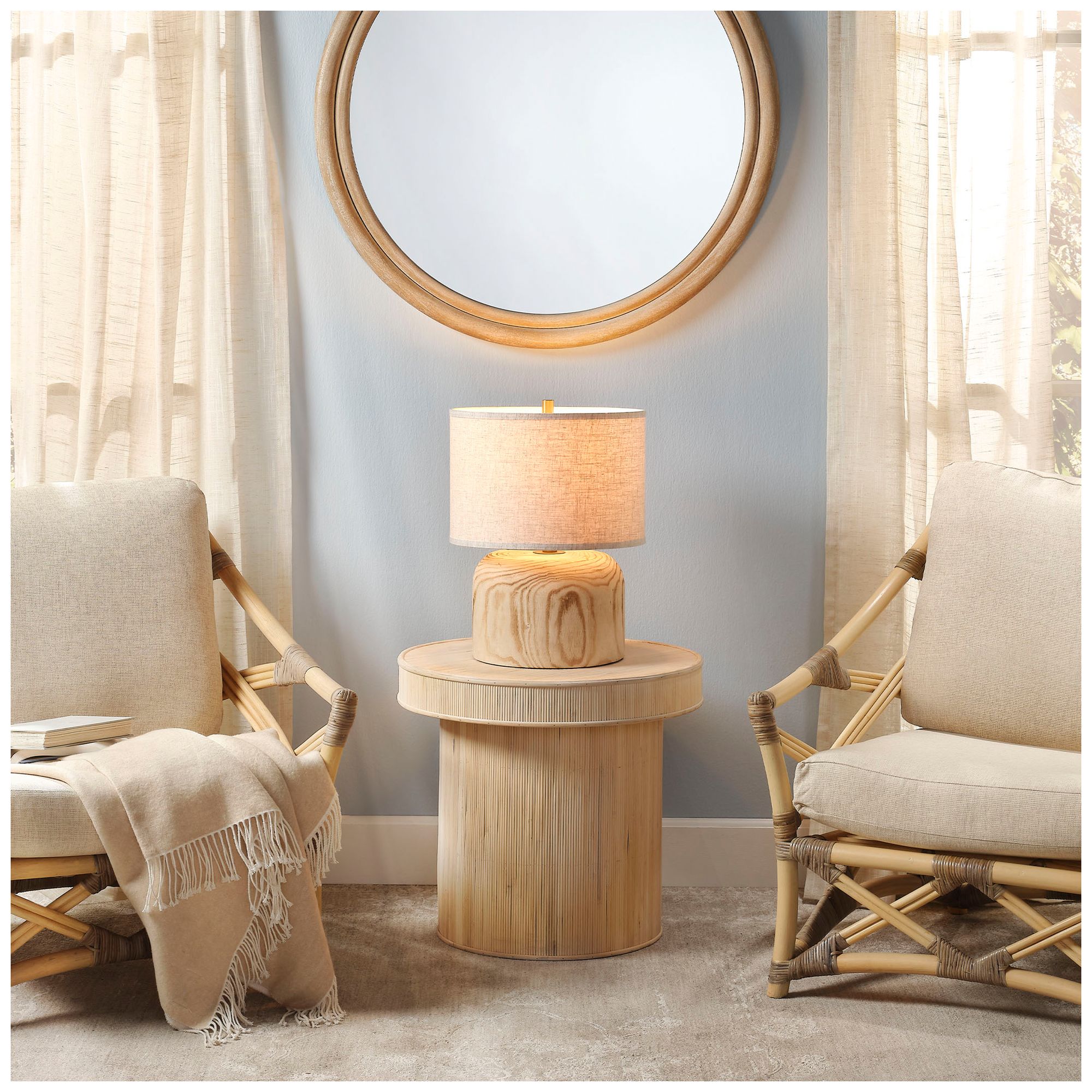 Image 2 Lifestyle by Jamie Young Taylor Bamboo Side Accent Table, Natural more views