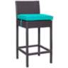 Lift 27 1/2" Turquoise and Espresso Outdoor Patio Barstool