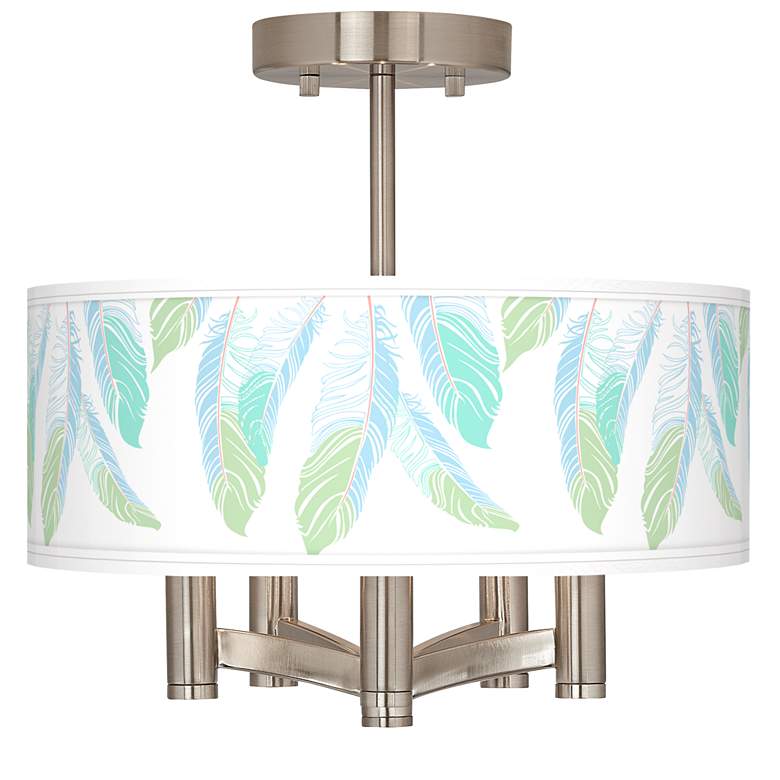 Image 1 Light as a Feather Ava 5-Light Nickel Ceiling Light