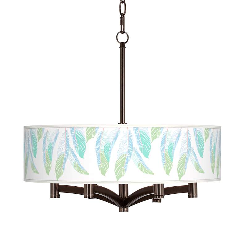 Image 1 Light as a Feather Ava 6-Light Bronze Pendant Chandelier