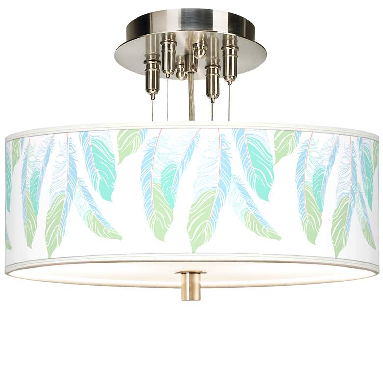 Image 1 Light as a Feather Giclee 14" Wide Ceiling Light