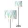 Light as a Feather Giclee Brushed Nickel Garth Floor Lamp