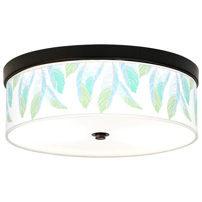 Image 1 Light as a Feather Giclee Energy Efficient Bronze Ceiling Light