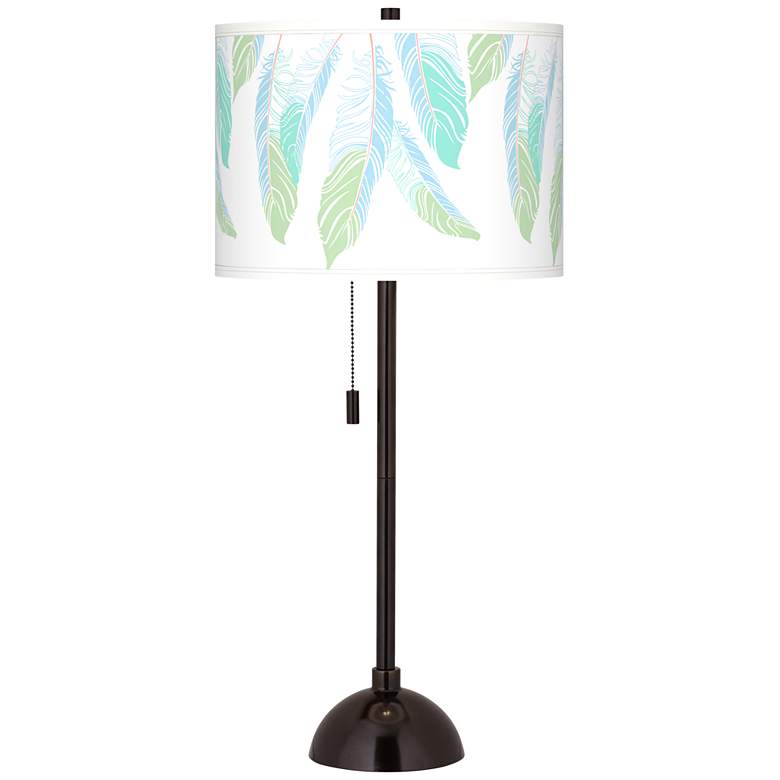 Image 1 Light as a Feather Giclee Glow Tiger Bronze Club Table Lamp