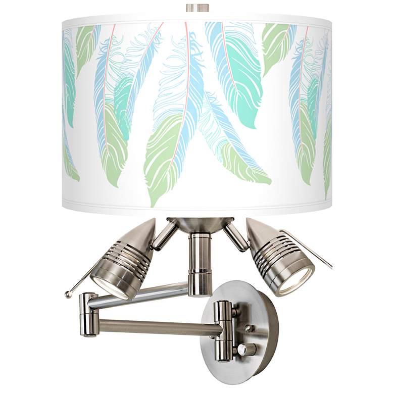 Image 1 Light as a Feather Giclee Plug-In Swing Arm Wall Lamp