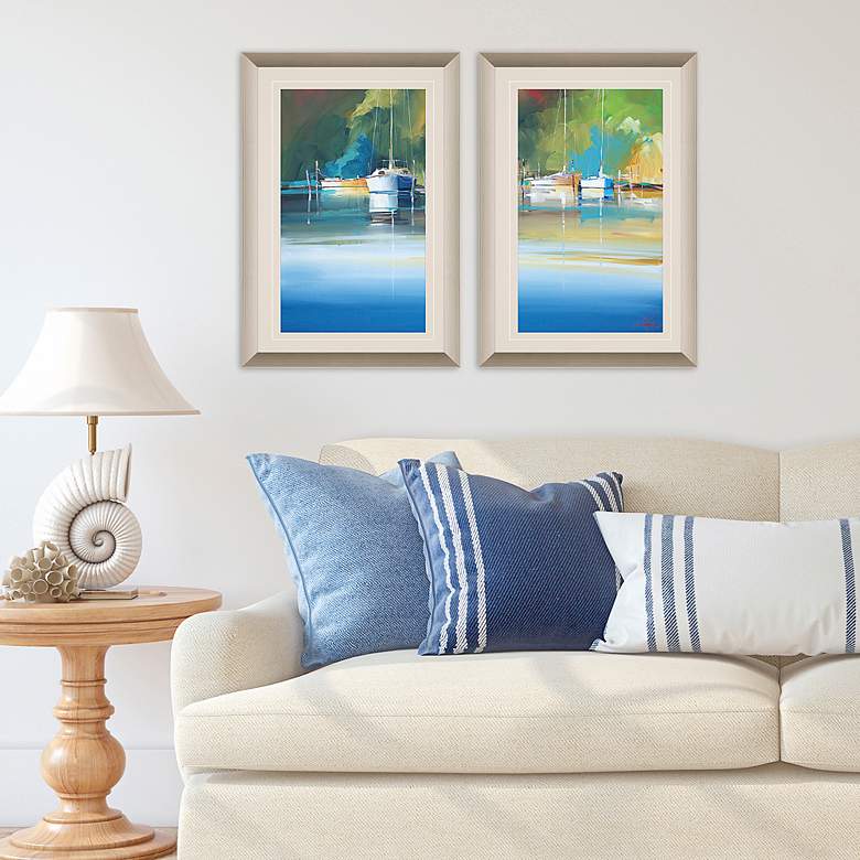 Image 5 Light at Metung 39 inch High 2-Piece Framed Giclee Wall Art Set more views