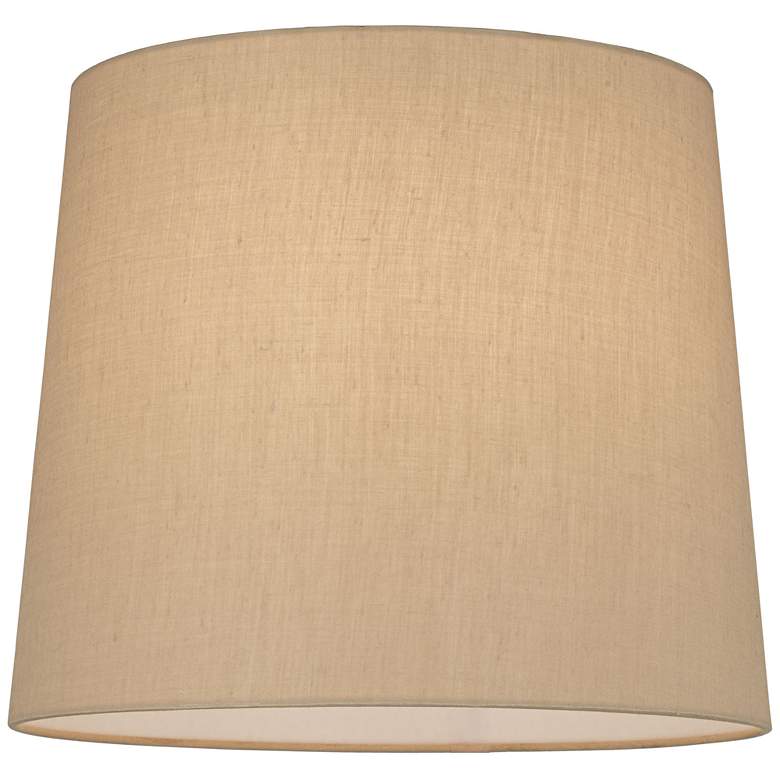 Image 2 Light Beige Linen Tall Hardback Drum Shade 12x14x12 (Spider) more views