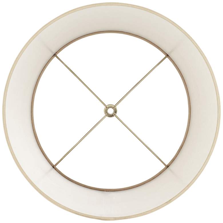 Image 3 Light Beige Linen Tall Hardback Drum Shade 12x14x12 (Spider) more views