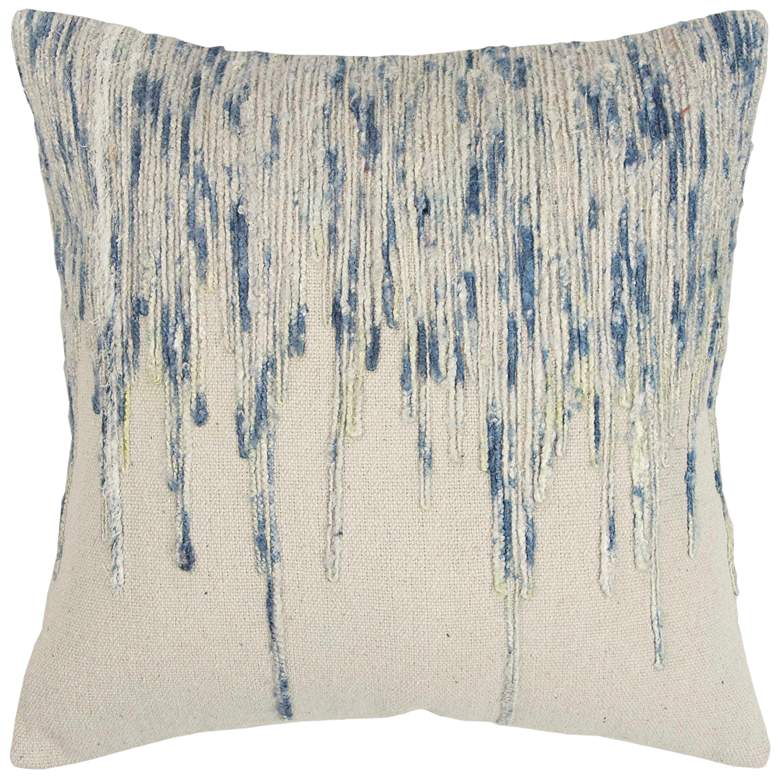 Image 1 Light Blue Abstract Stripe 20" Square Down Filled Pillow