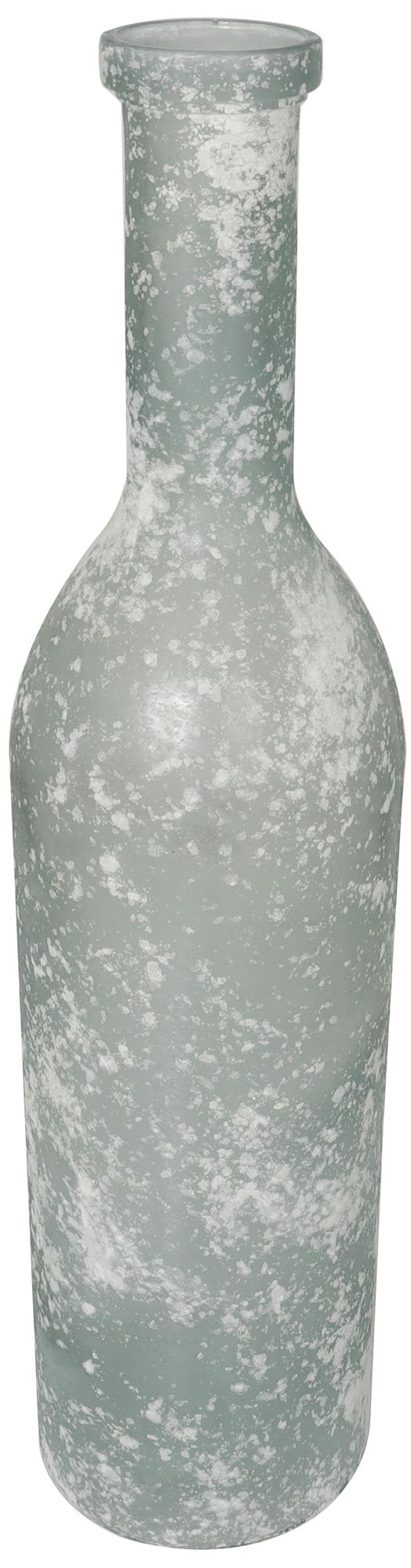 Image 2 Light Blue Recycled Glass Modern Vase, 7" x 7" x 29"