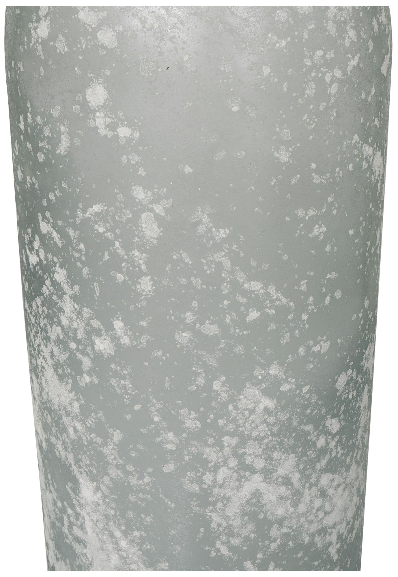 Image 3 Light Blue Recycled Glass Modern Vase, 7" x 7" x 29" more views