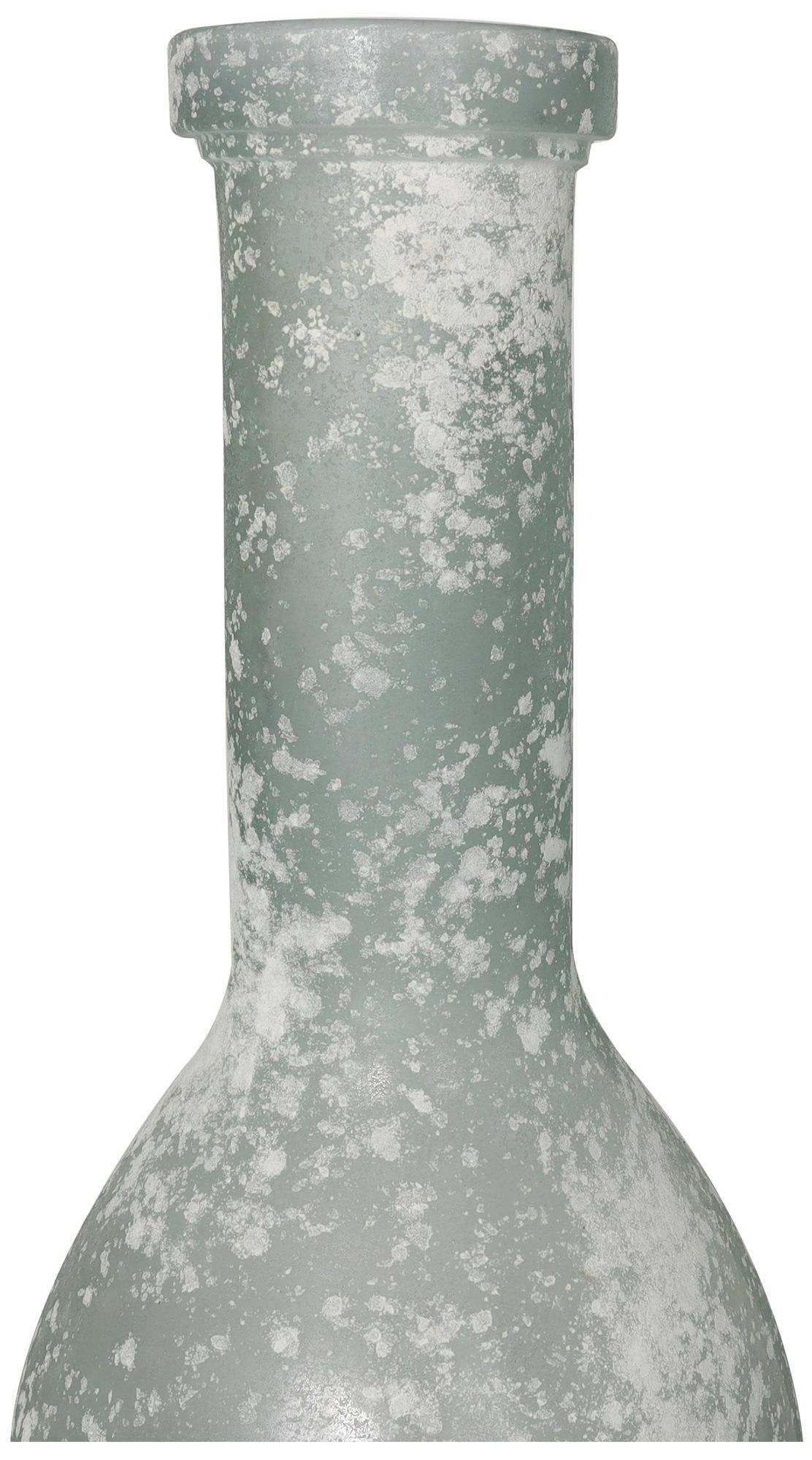 Image 4 Light Blue Recycled Glass Modern Vase, 7" x 7" x 29" more views