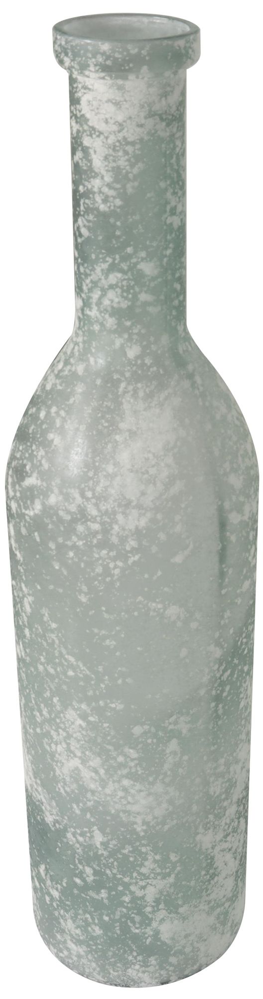 Image 6 Light Blue Recycled Glass Modern Vase, 7" x 7" x 29" more views