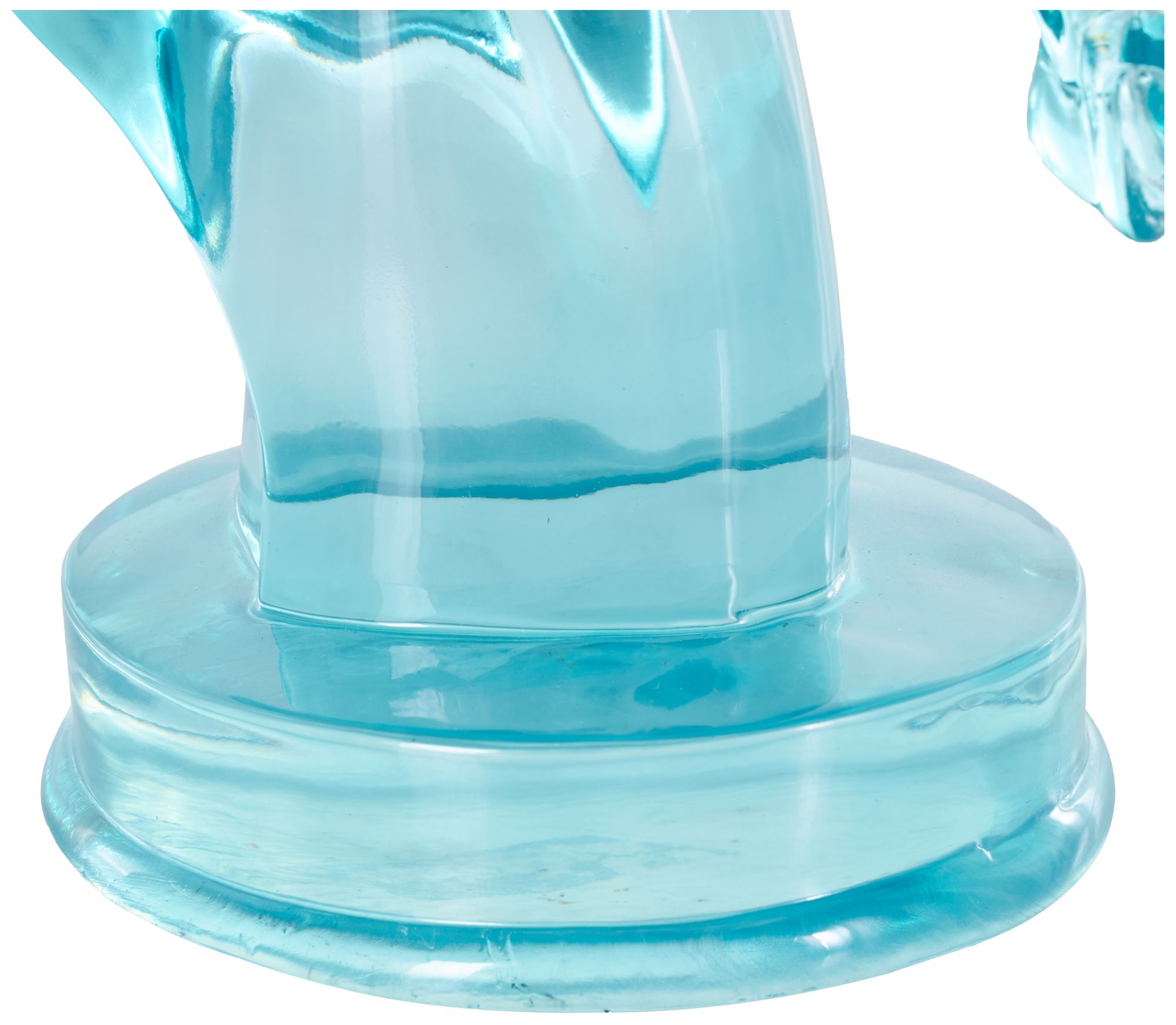 Image 3 Light Blue Resin Eclectic Sculpture, 6" x 10" x 13" more views