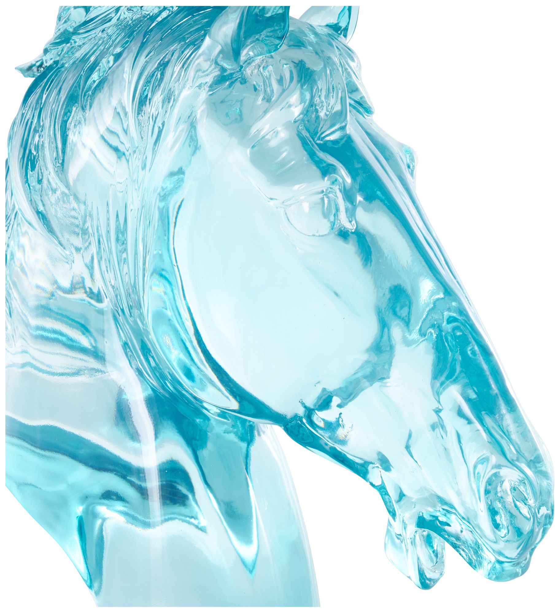 Image 4 Light Blue Resin Eclectic Sculpture, 6" x 10" x 13" more views