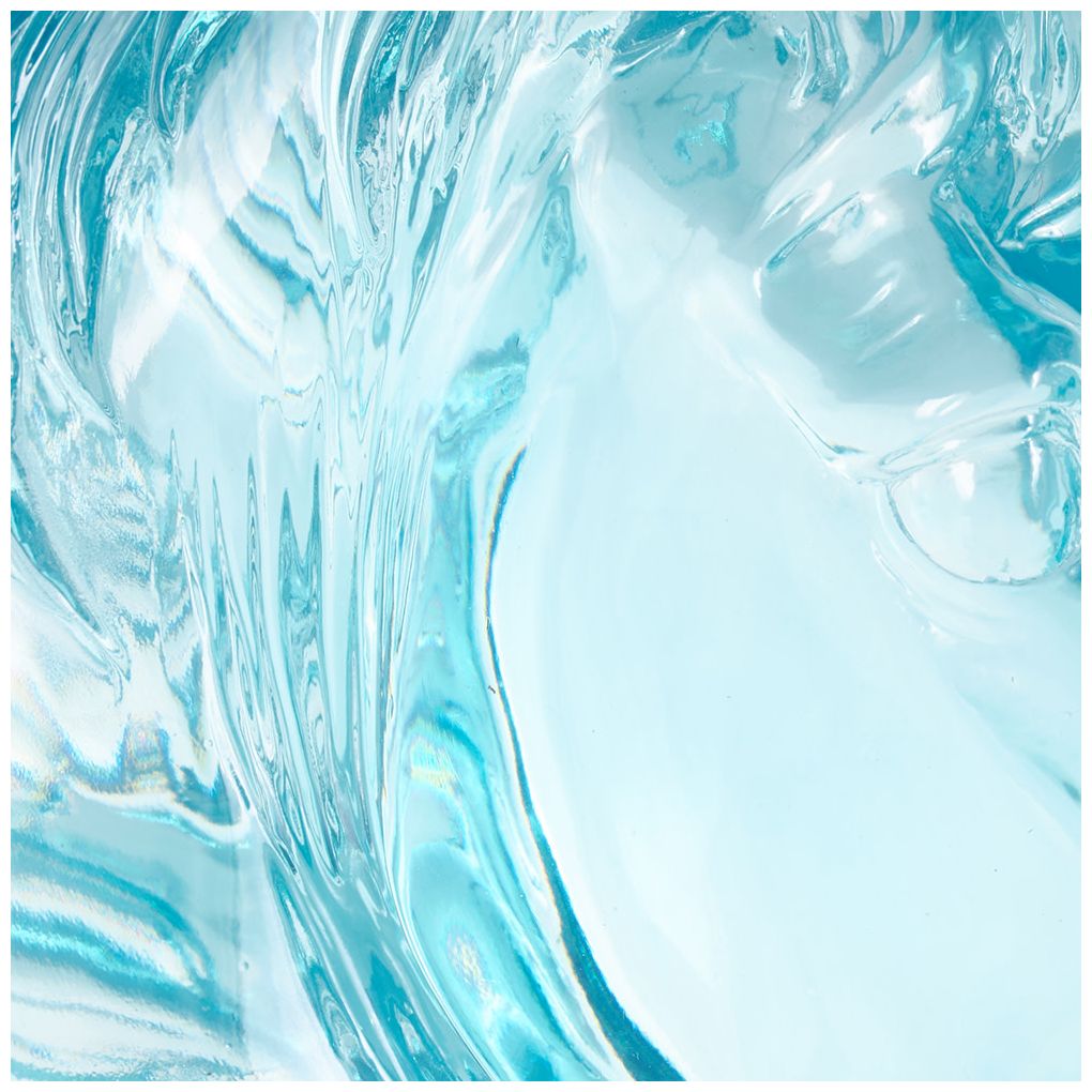 Light Blue Resin Eclectic Sculpture, 6" x 10" x 13"