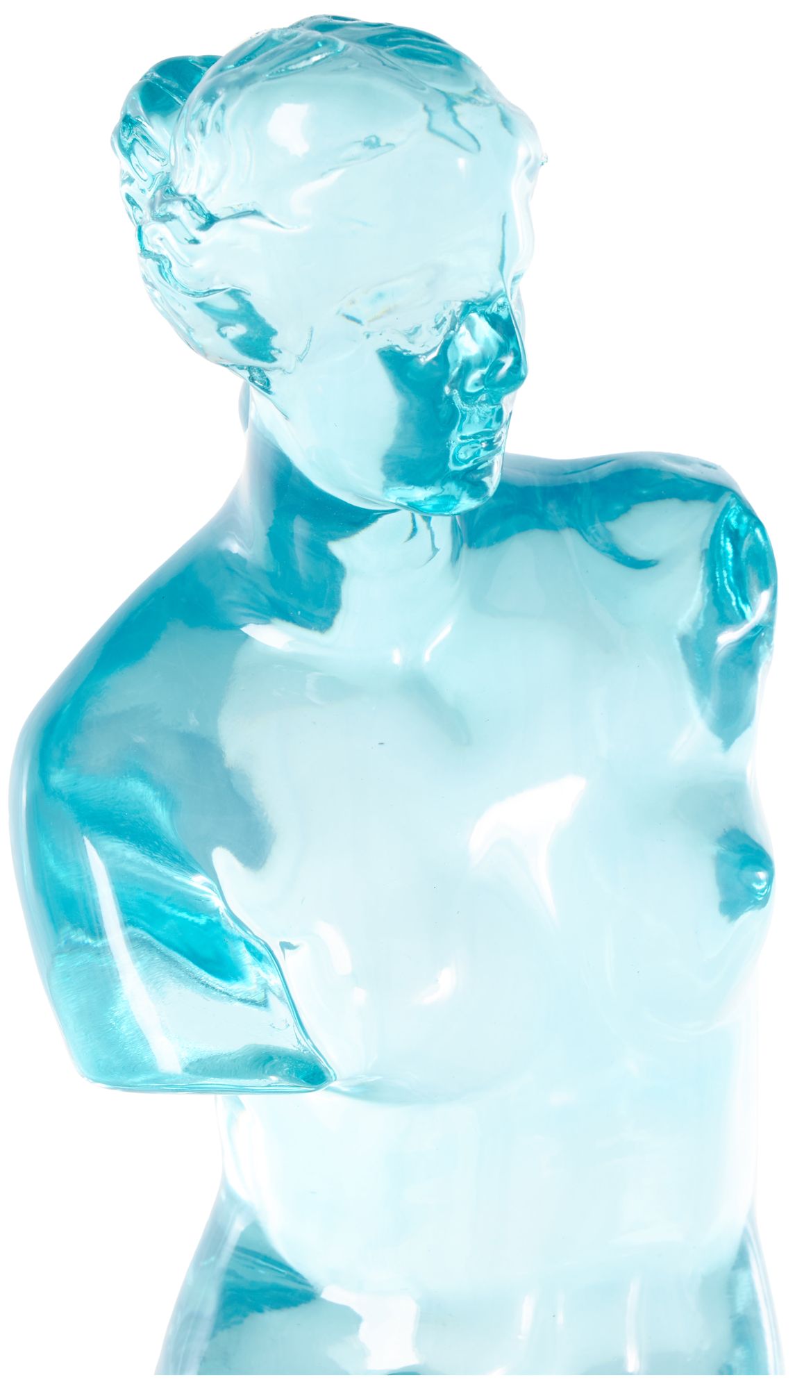 Image 3 Light Blue Resin Glam Sculpture, 6" x 6" x 18" more views