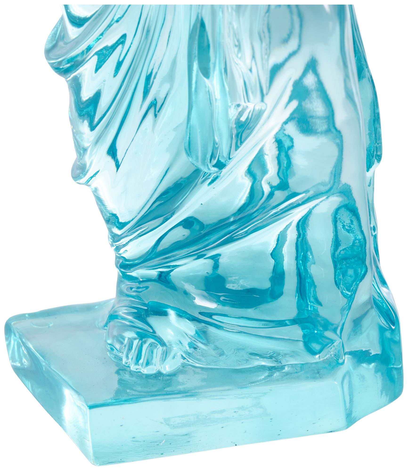 Image 4 Light Blue Resin Glam Sculpture, 6" x 6" x 18" more views