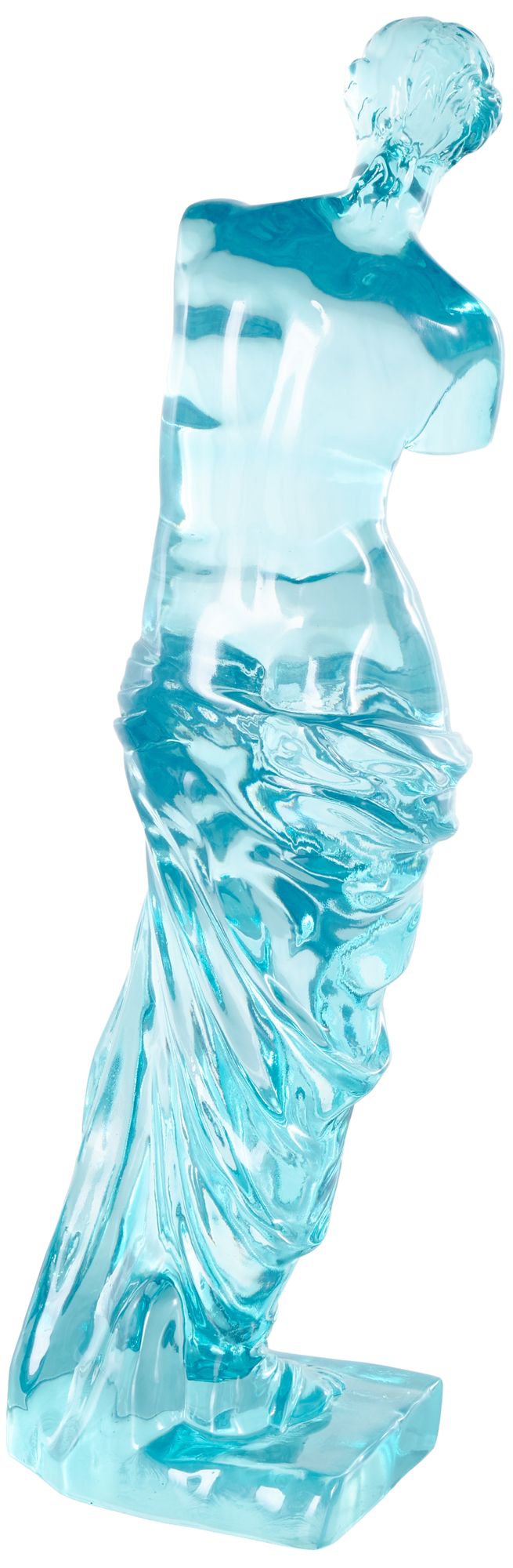 Image 5 Light Blue Resin Glam Sculpture, 6" x 6" x 18" more views