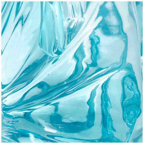 Light Blue Resin Glam Sculpture, 6" x 6" x 18"