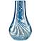 Light Blue Swirl Glass Vase