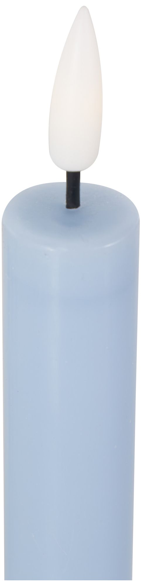 Image 3 Light Blue Wax Modern Flameless Candle, S/6 11"H more views