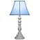 Light Blue with White Candlestick Base Table Lamp