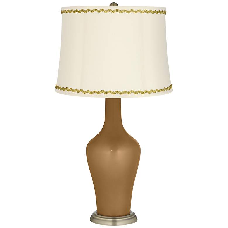 Image 1 Light Bronze Metallic Anya Table Lamp with Relaxed Wave Trim