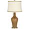 Light Bronze Metallic Anya Table Lamp with Relaxed Wave Trim