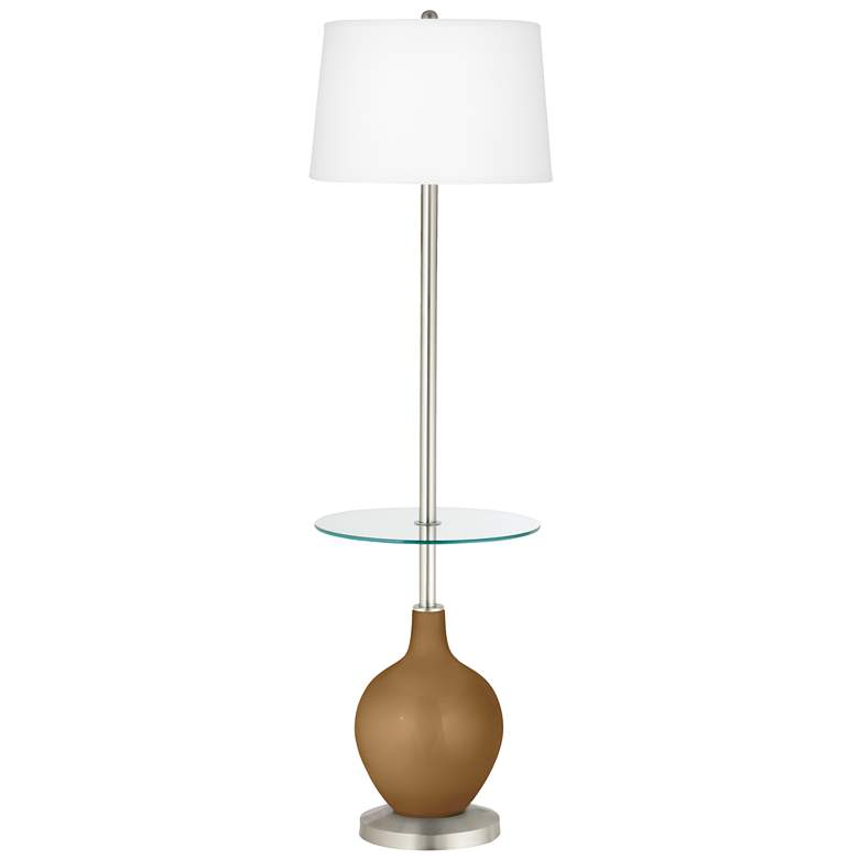 Image 1 Light Bronze Metallic Ovo Tray Table Floor Lamp