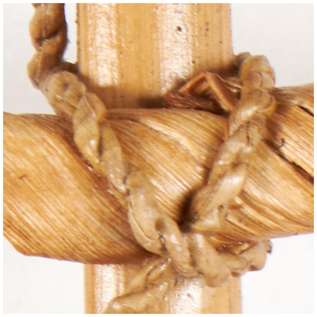 Light Brown Bamboo Wood Natural Natural Foliage, S/2 14"W, 77"H