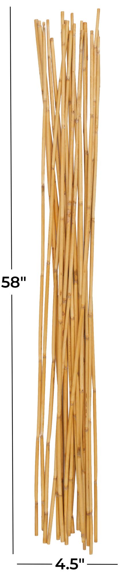 Image 7 Light Brown Bamboo Wood Traditional Natural Foliage, S/20 5"W, 58"H more views