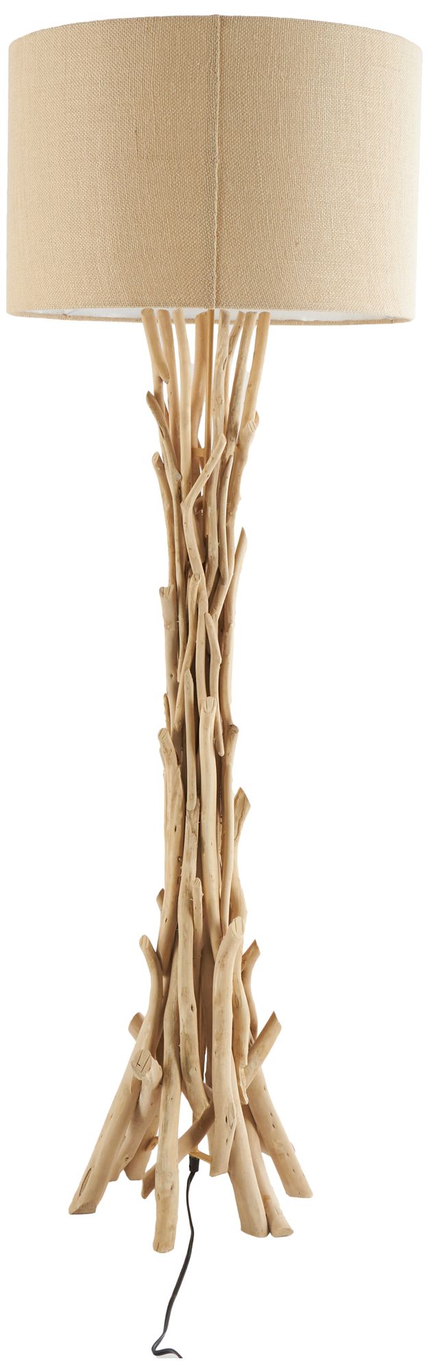 Image 5 Light Brown Driftwood Rustic Floor Lamp, 22" x 22" x 62" more views