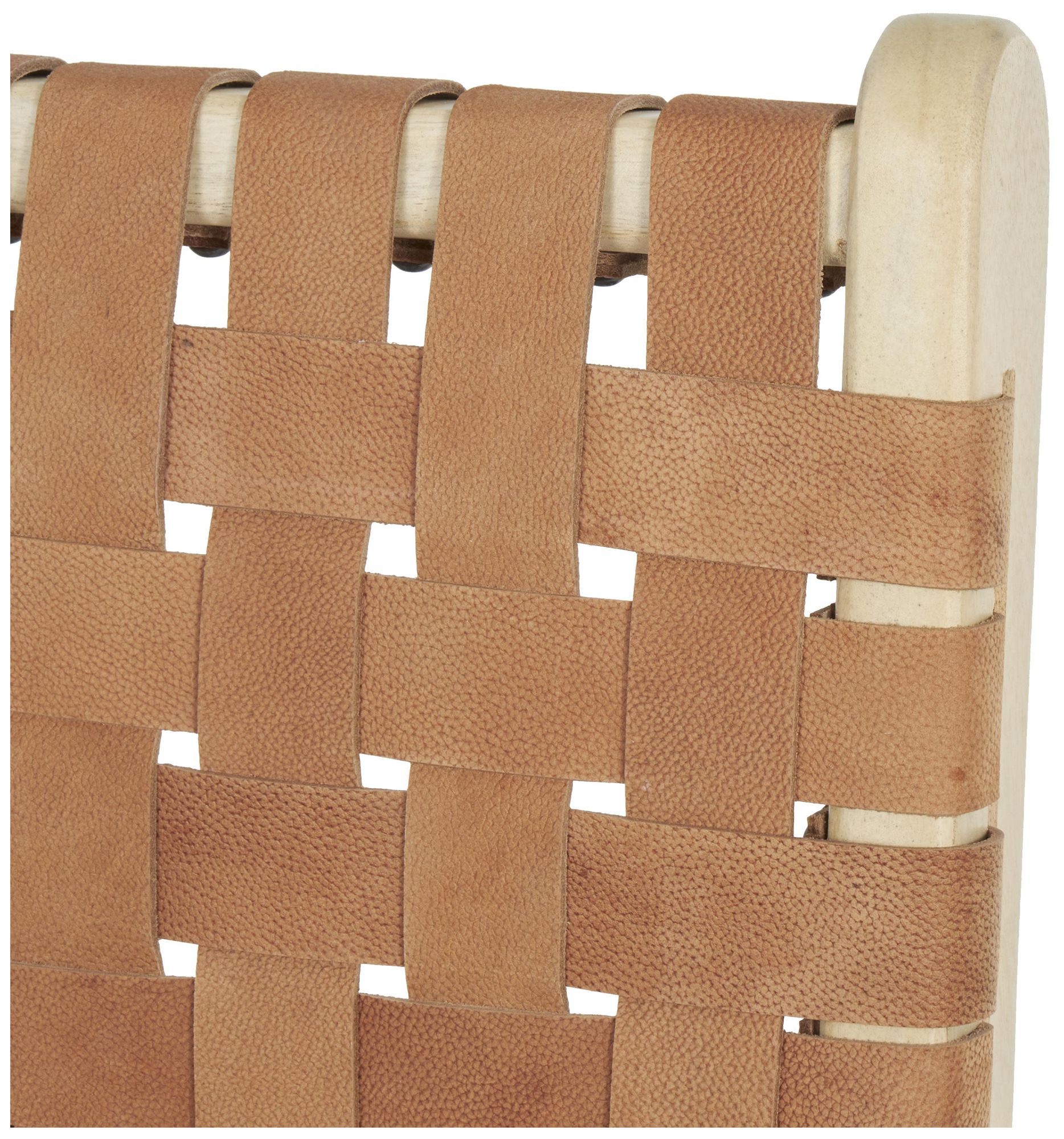 Image 4 Light Brown Mango Wood Bohemian Bar Stool, 18" x 22" x 39" more views